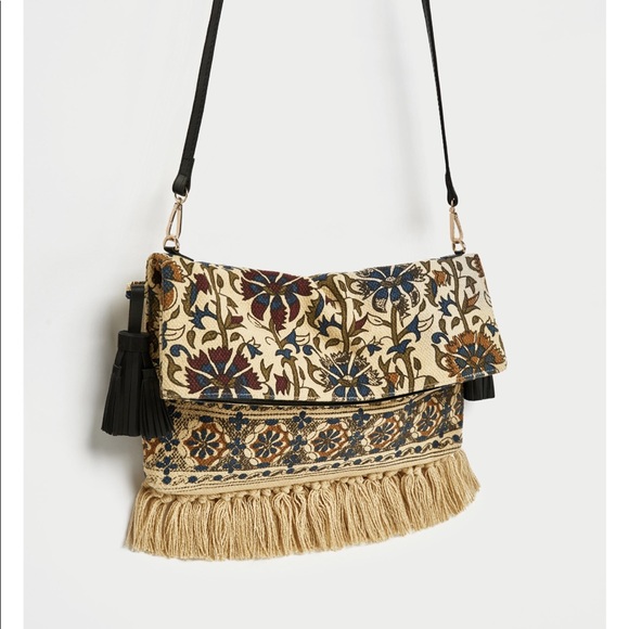 Zara Handbags - Hot style Fabric Envelope Bags With Tassels, NWT